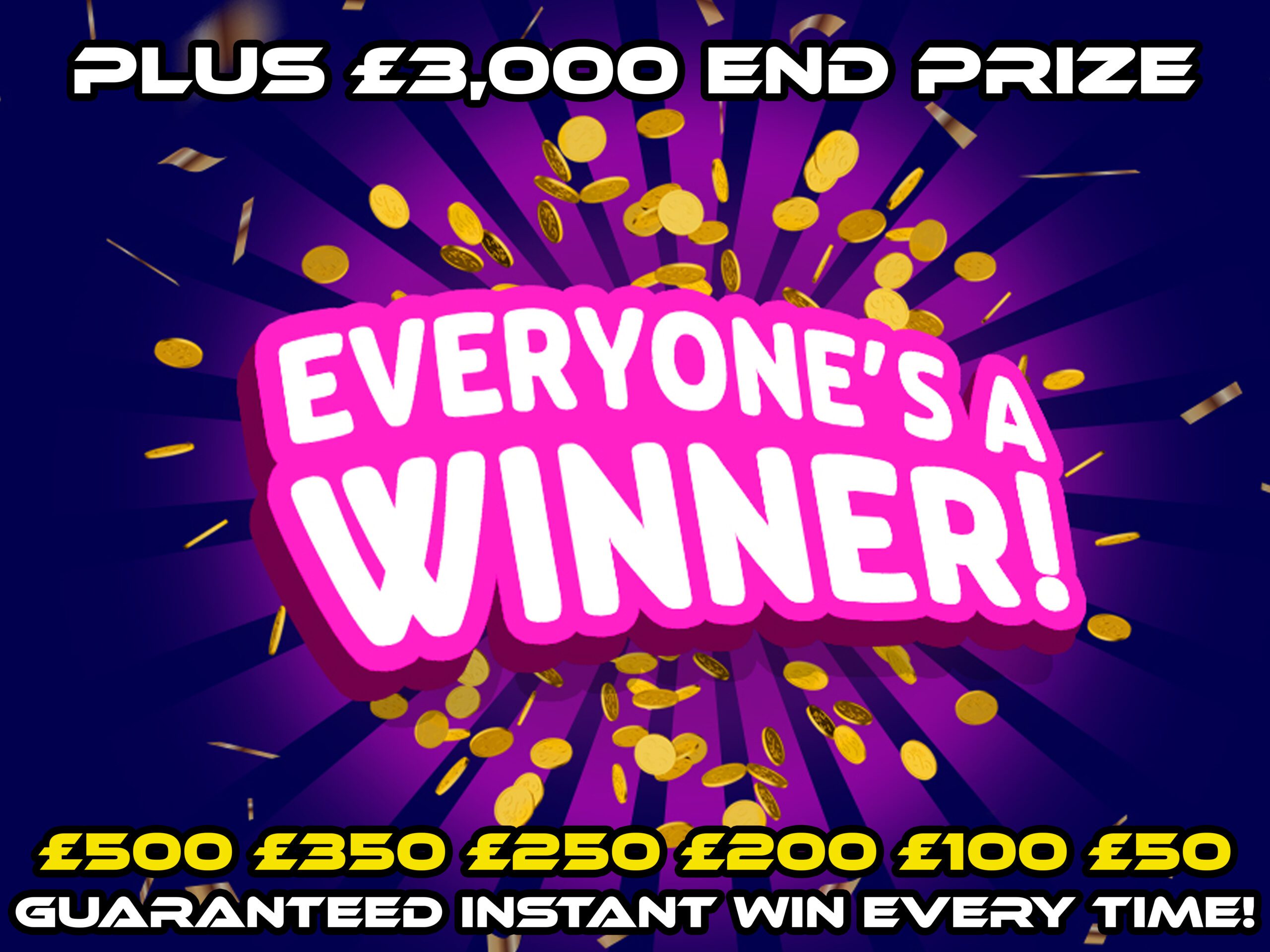 GUARANTEED INSTANT WIN EVERY TIME £3,000 END PRIZE ???? #2 X-Clusive  Competitions